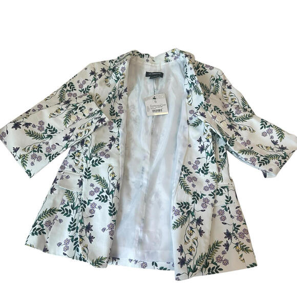 Liz Claiborne Blazer Floral Print Spring Jacket Women’s Lined Size Small NWT - Picture 5 of 8